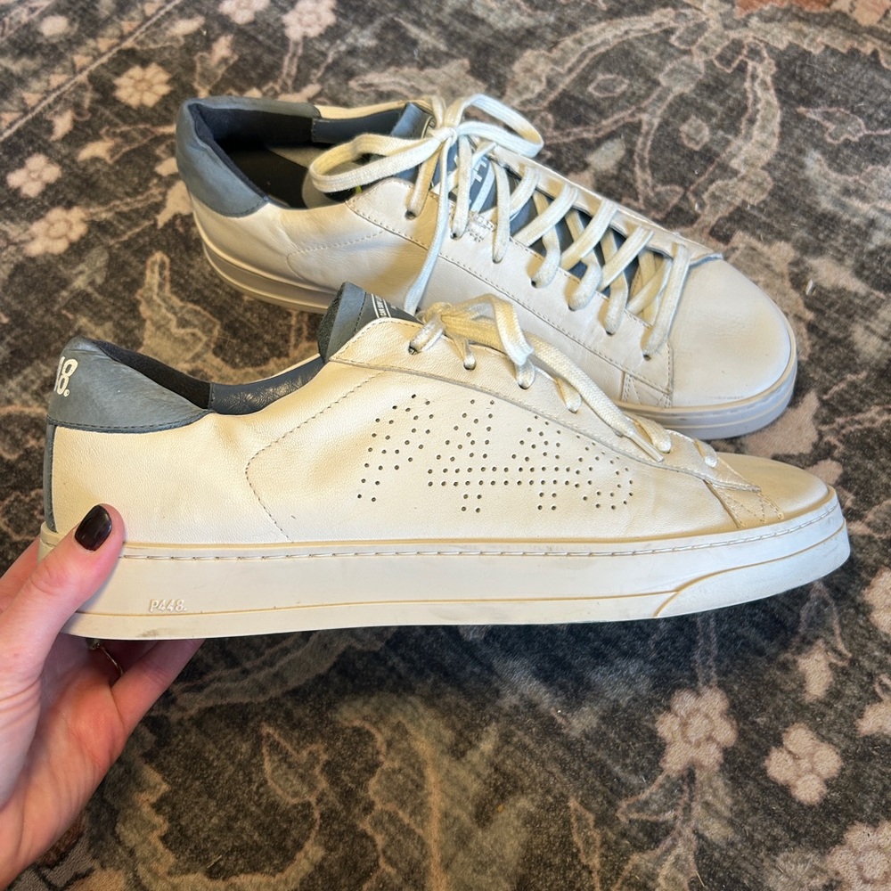 P448 Cream and Gray Men's Sneakers